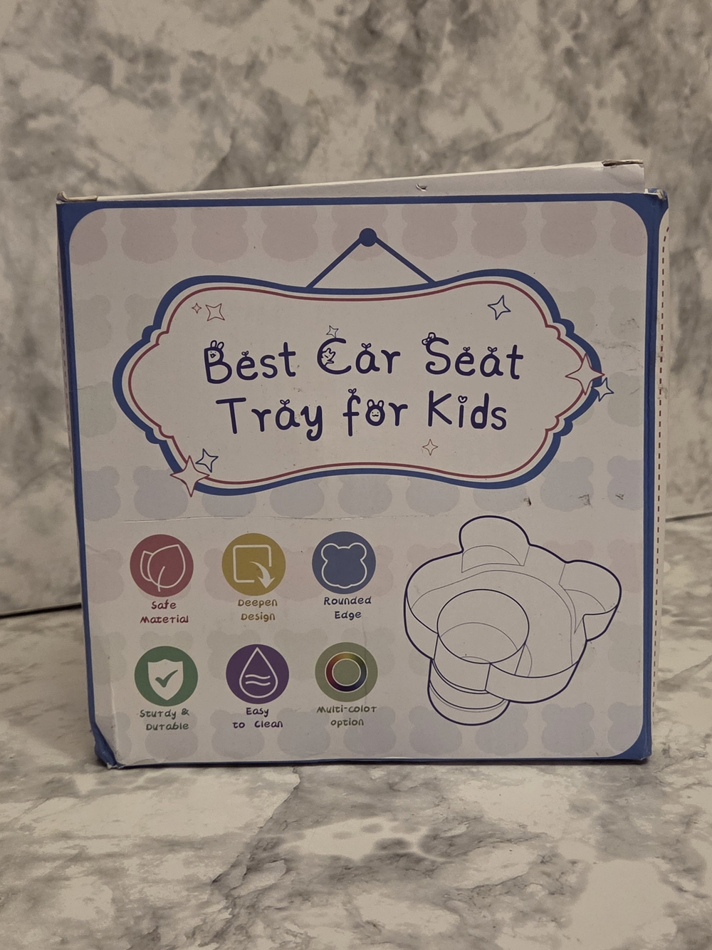 Best Car Seat Tray For Kids - Pink Bear Shaped